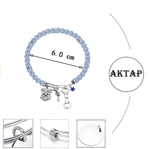 Appealing  Line Police Officer Bracelet - Picture 5 of 6